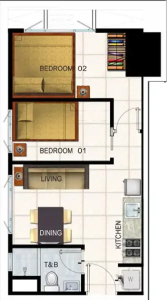 fp 2 bedroom unit